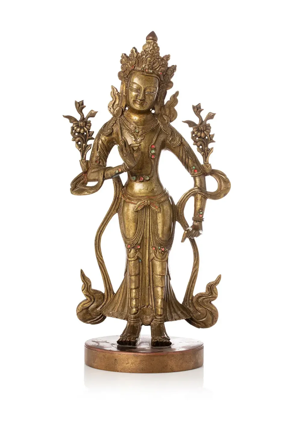 Grande statuette en bronze figurant Amiyatus - CHINE - XVIIIe siècle