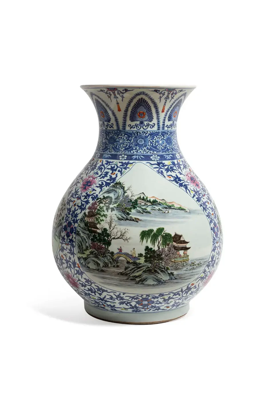 Important vase en porcelaine - CHINE - XIXe siècle