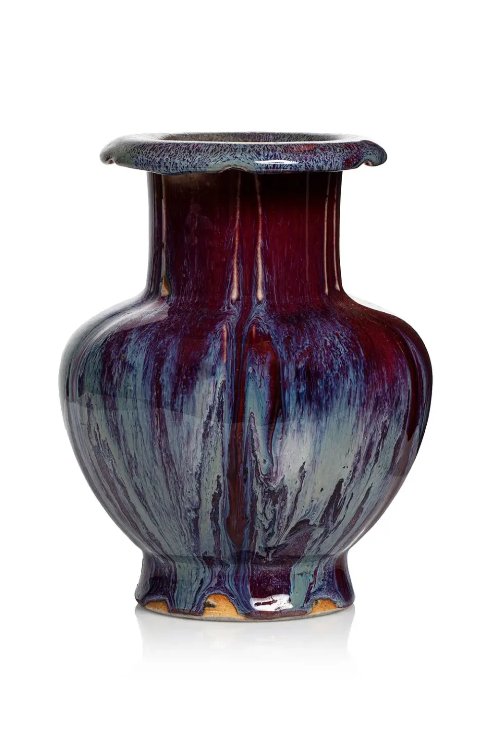 Vase balustre à glaçure flammée dit ‘pomegranate’ - CHINE - XIXe siècle