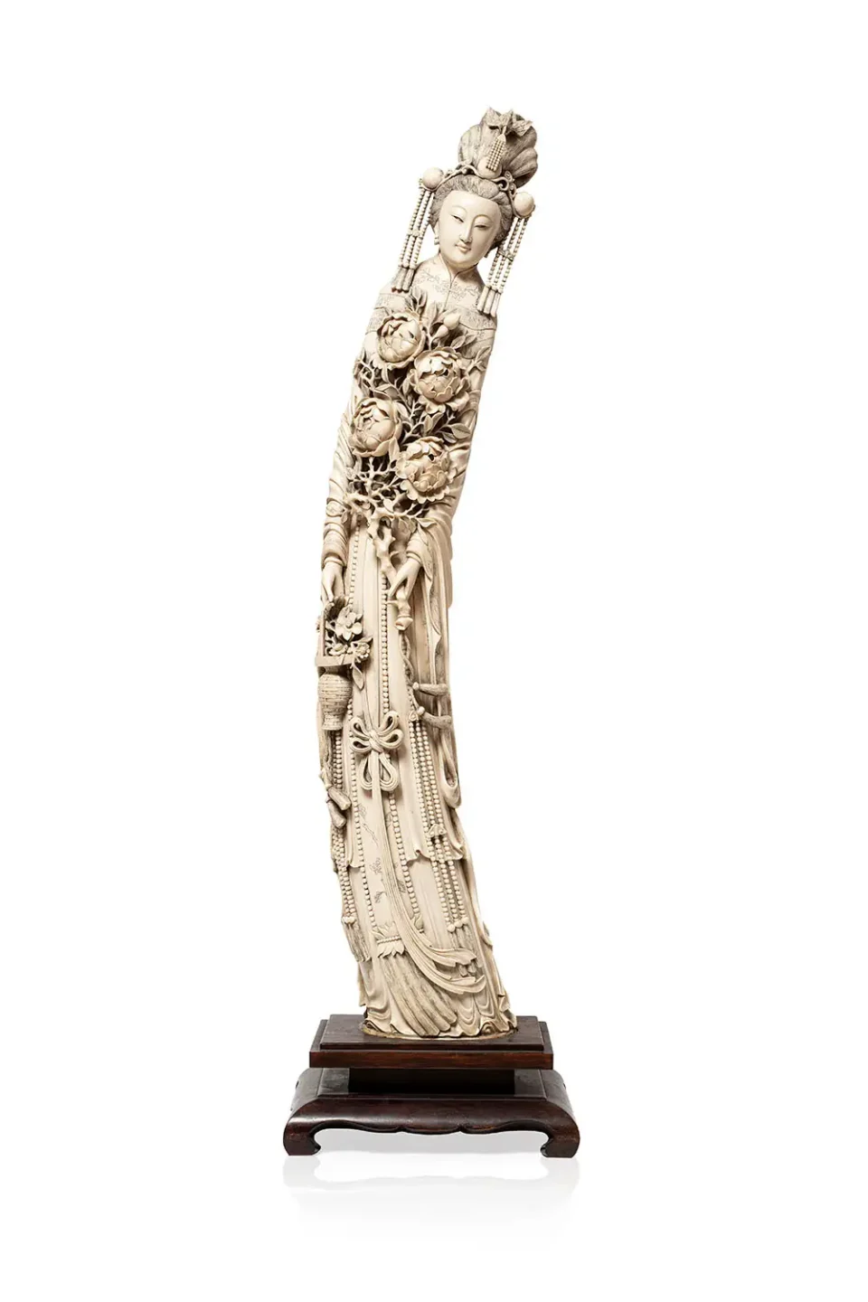 Large statue in carved ivory - CHINA - 20th century