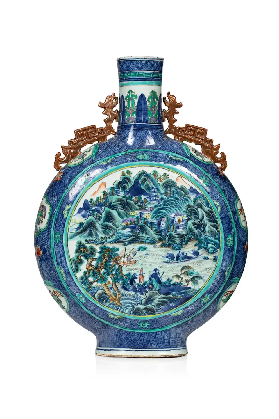 Importante gourde à anses en porcelaine - CHINE - Epoque Guangxu (XIX-XXe siècle)