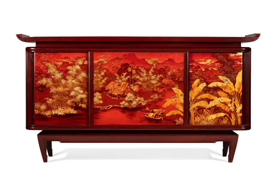 Large enfilade sideboard in lacquered wood - VIETNAM - 20th century