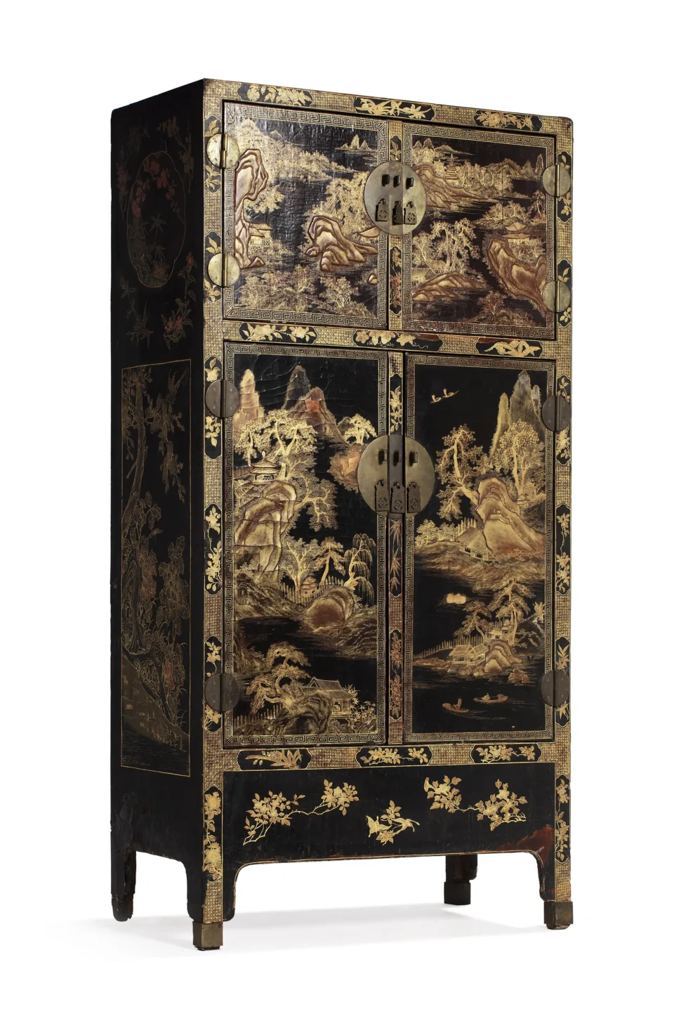 Importante armoire en laque noir et or - CHINE - XVIIIe siècle