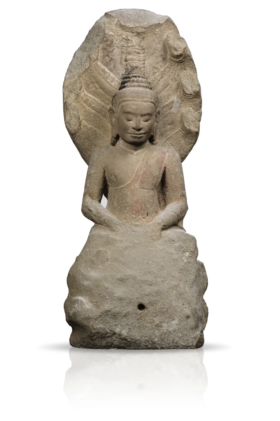 Sculpture en grès gris beige - THAILANDE - XII-XIIIe siècle