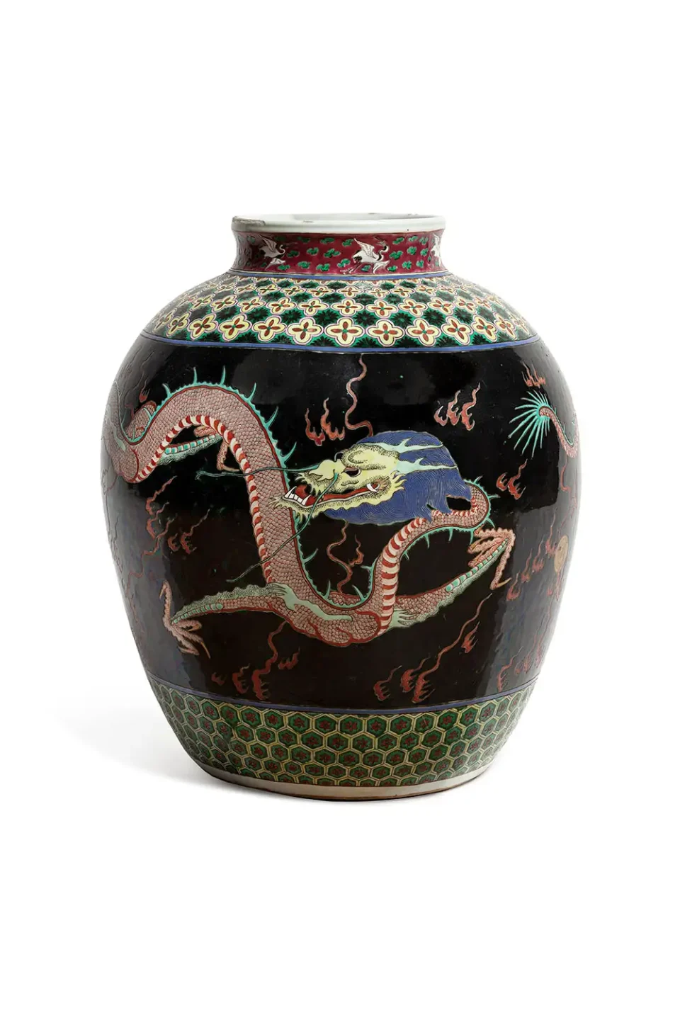 Porcelain ovoid jar - CHINA - 19th century