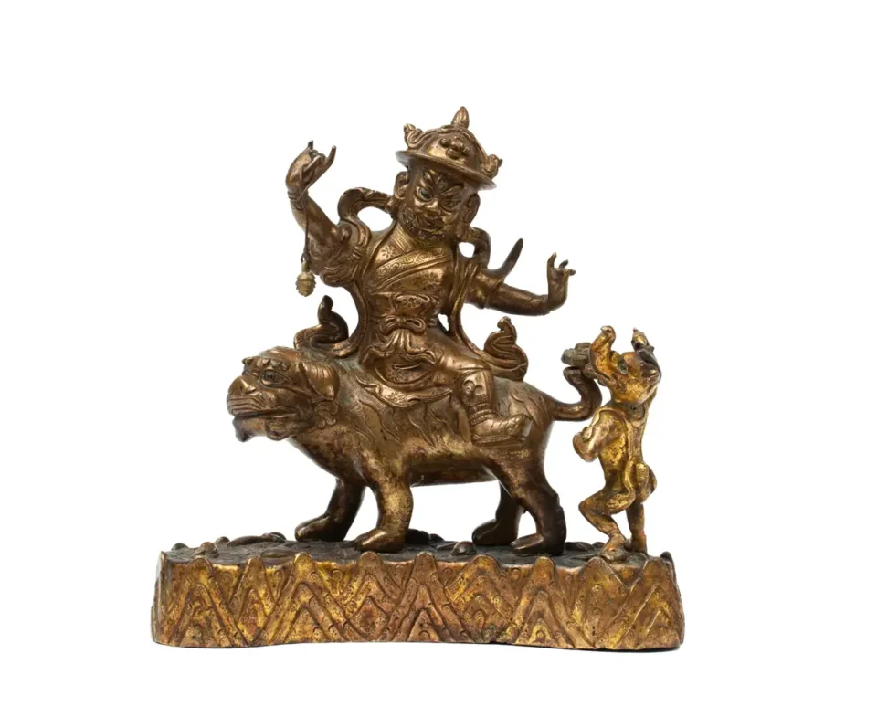 Statuette de divinité en bronze - TIBET - XVIIe siècle