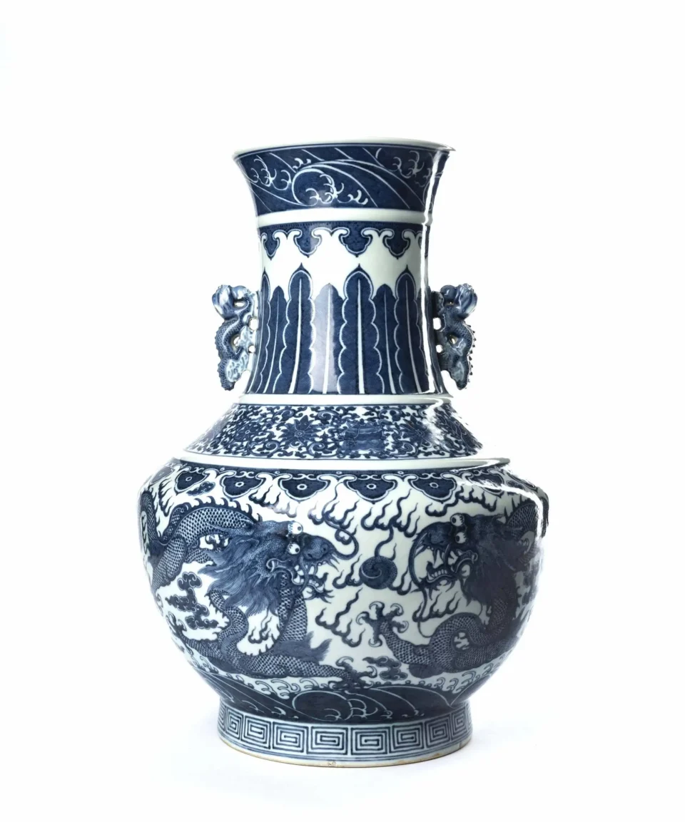 Grand vase pansu en porcelaine - CHINE - XIXe siècle