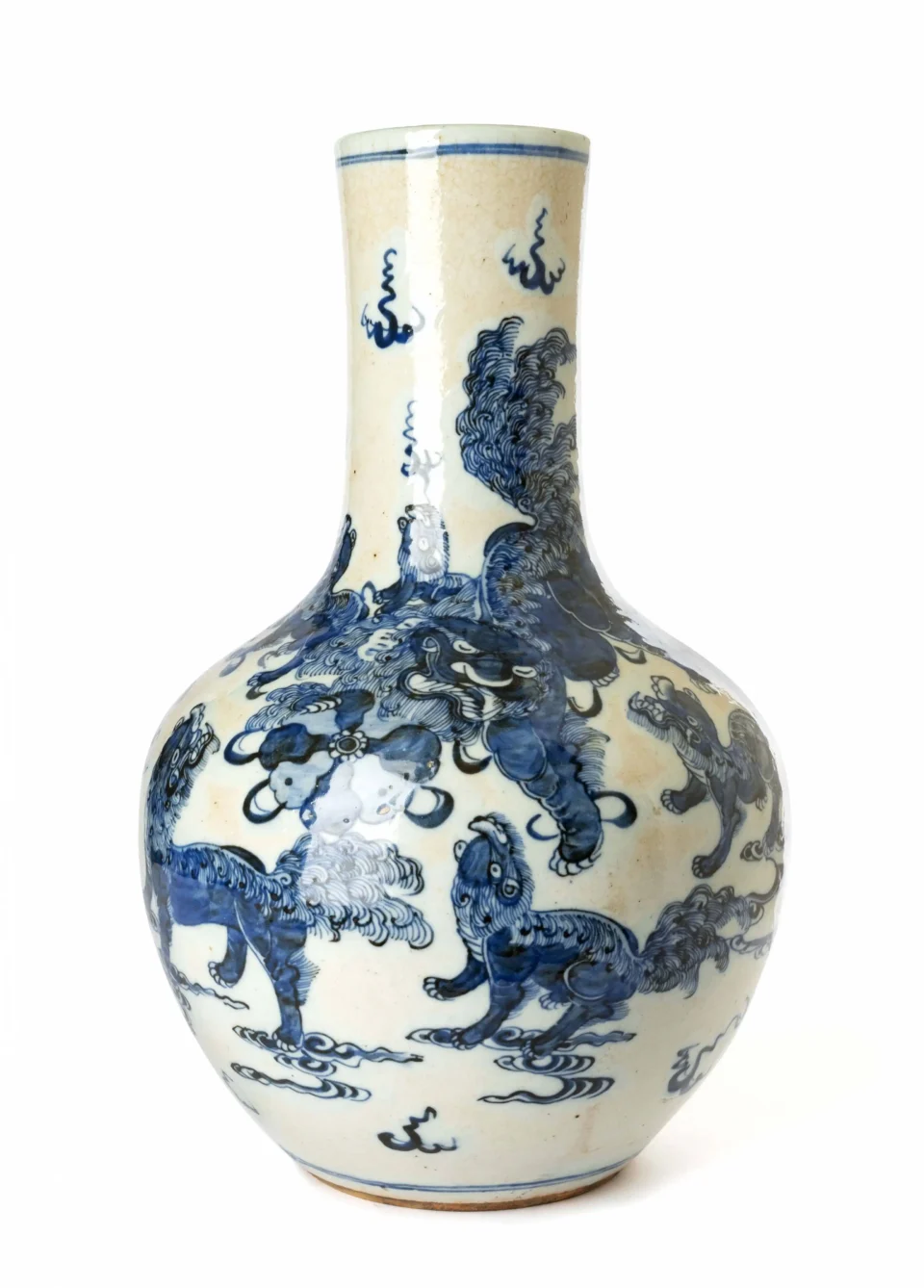 Important vase bouteille - CHINE - XIXe siècle