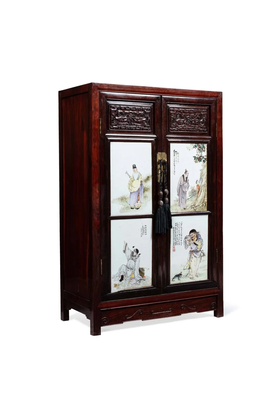 Rare armoire en bois sculpté - CHINE - XXe siècle