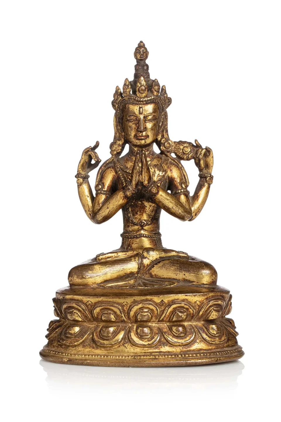 Divinité en bronze doré - TIBET - XVIIIe siècle