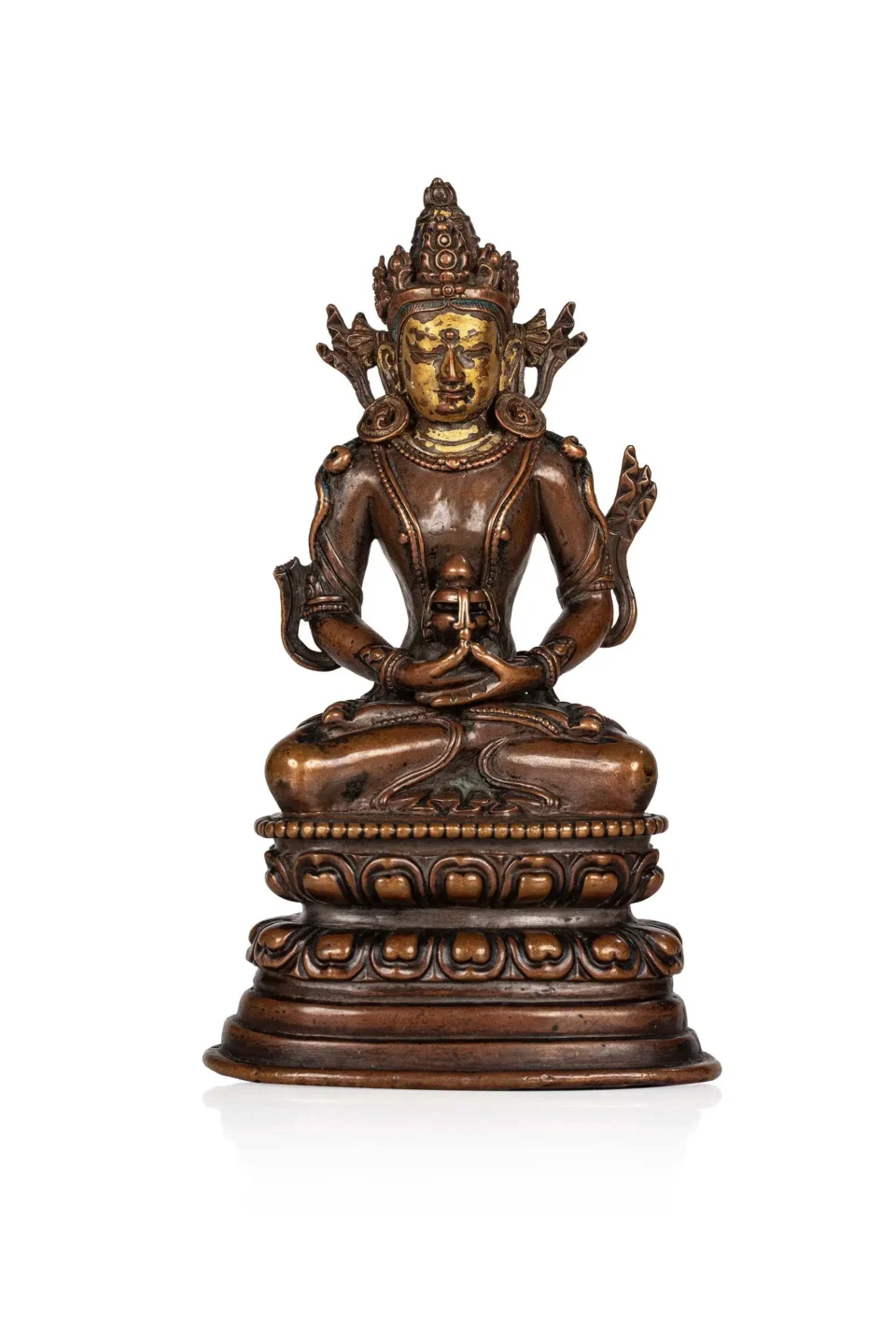 Amitayus bronze statuette - TIBET - 18th century