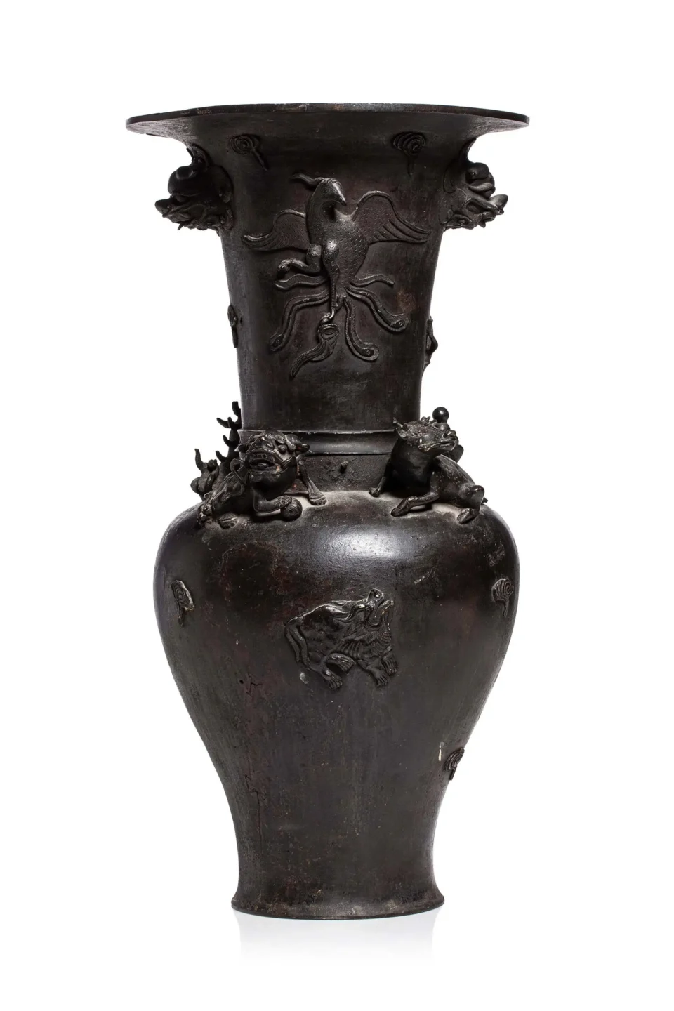 Grand vase en bronze, yenyen - CHINE - XVIIe siècle