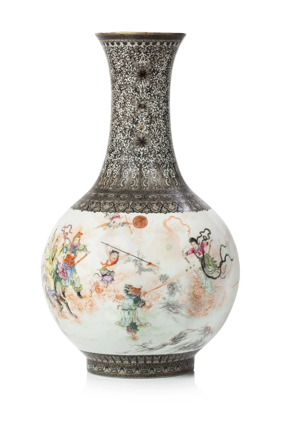 Grand vase en porcelaine - CHINE - XXe siècle