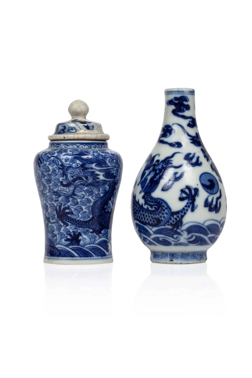 Deux vases miniatures en porcelaine - CHINE - XIXe siècle