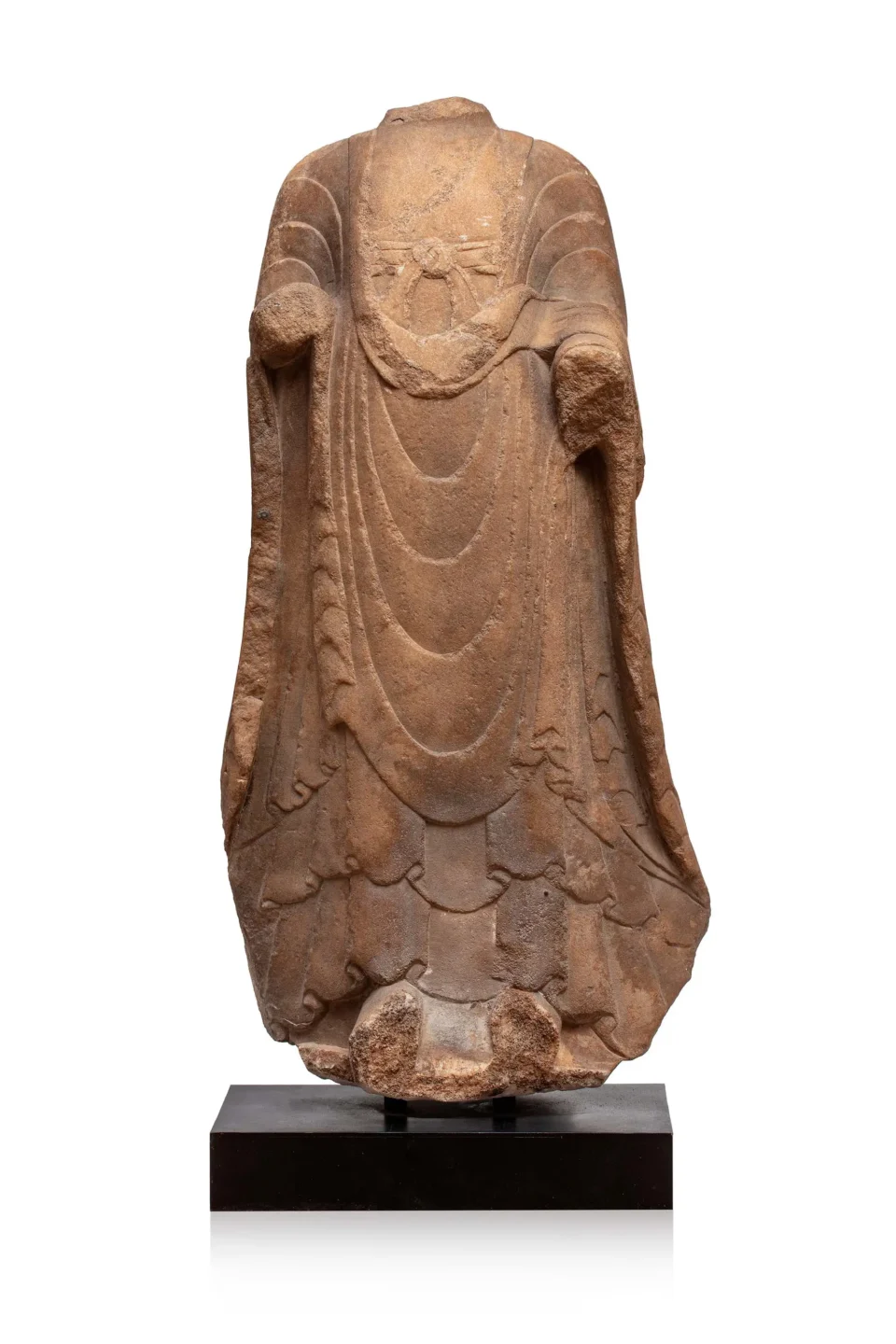 Rare torse en marbre sculpté - CHINE - Dynastie Wei (Ve siècle) / Dynastie Tang (VII-Xe siècle)