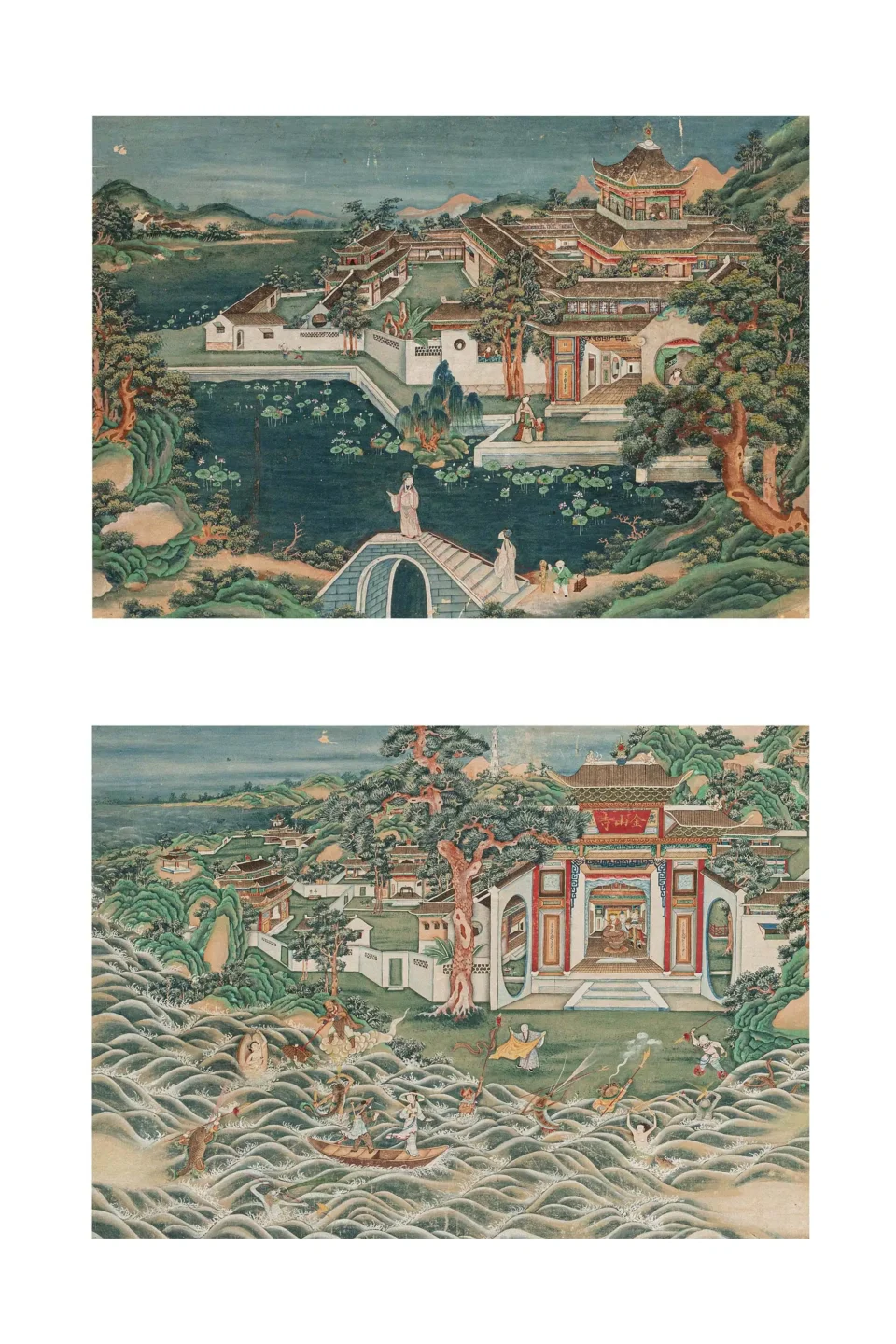 Ensemble de deux peintures - CHINE - Dynastie Qing (1644-1912)