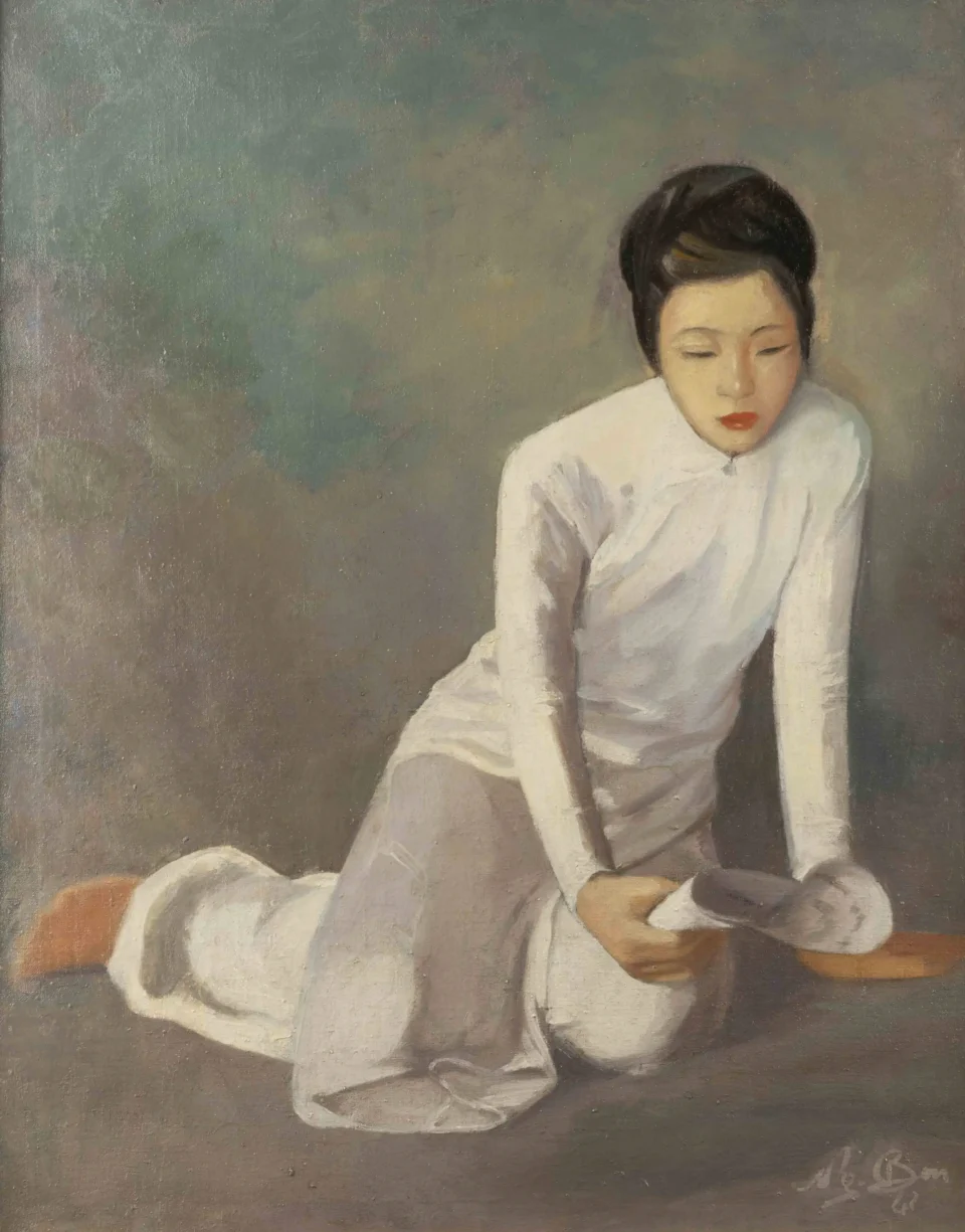 Jeune fille lisant, 1942 - VIETNAM - XXe siècle