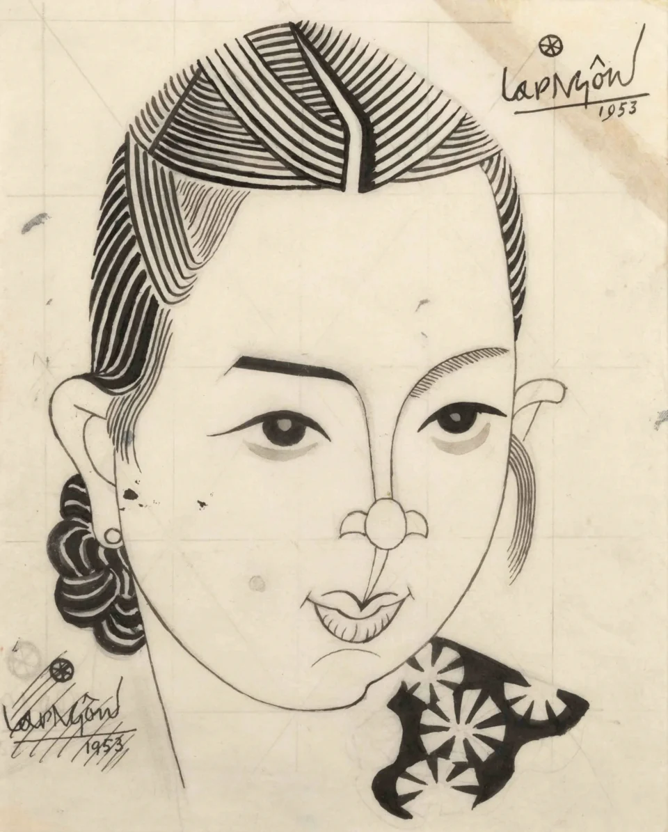 Portrait d’une femme, 1953 - VIETNAM - XXe siècle