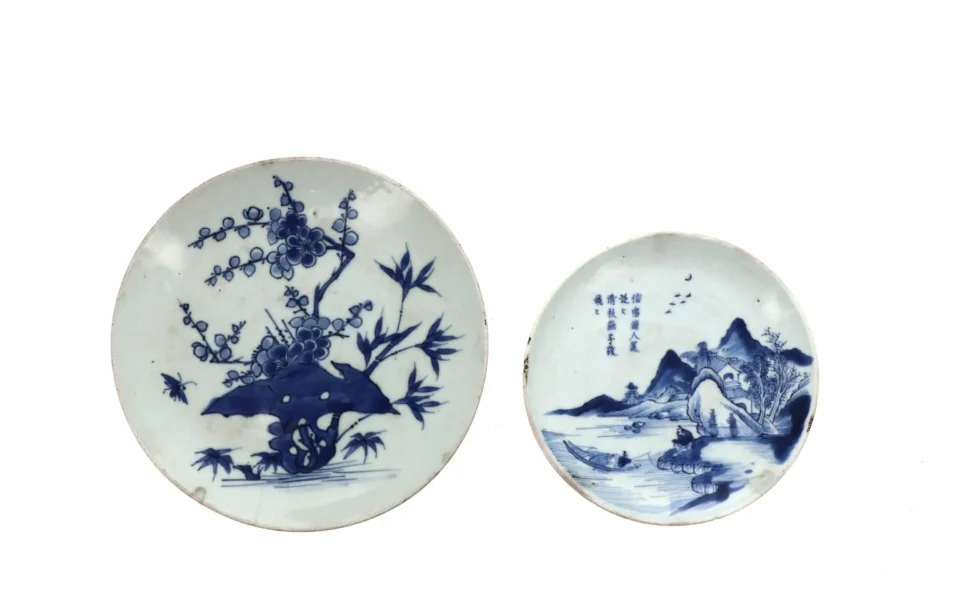 Deux coupelles en porcelaine « Bleu de Hué » - VIETNAM - XIXe siècle