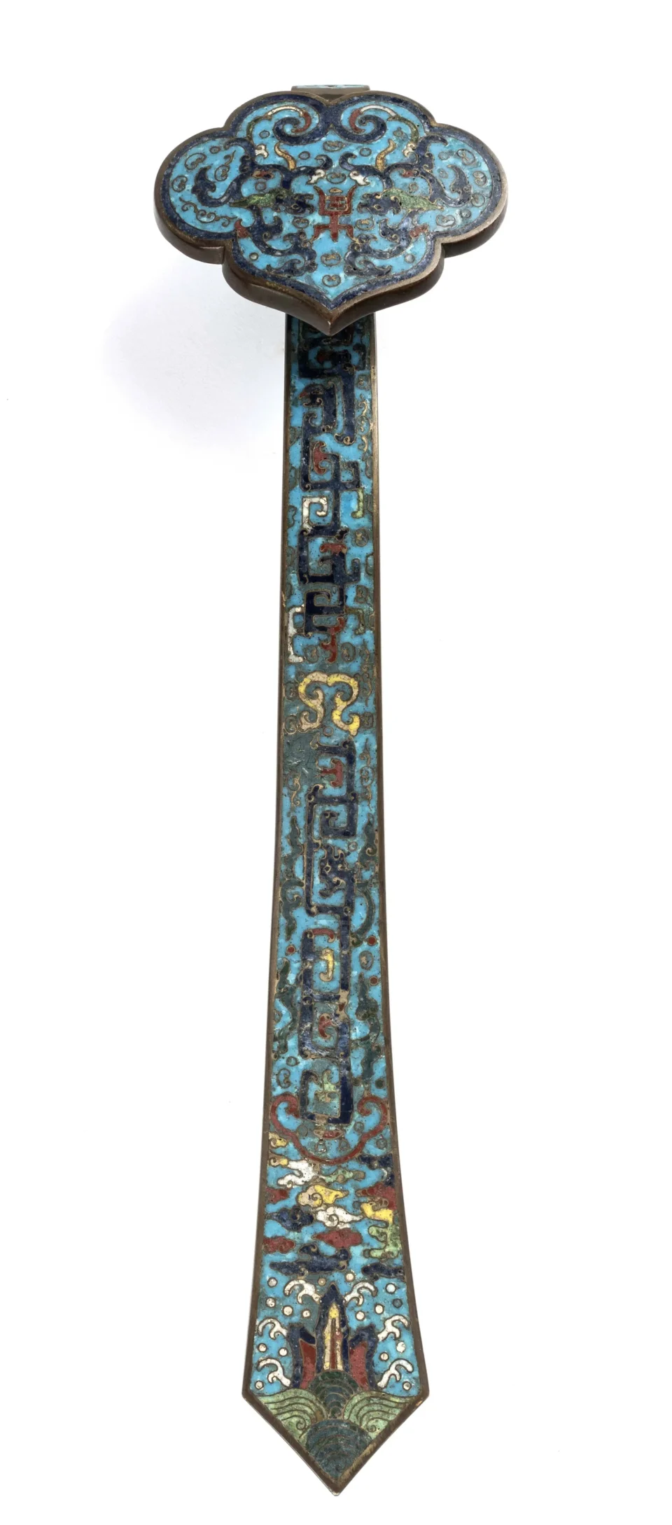 Sceptre en émaux cloisonnés, Ruyi - CHINE - XVIIe siècle