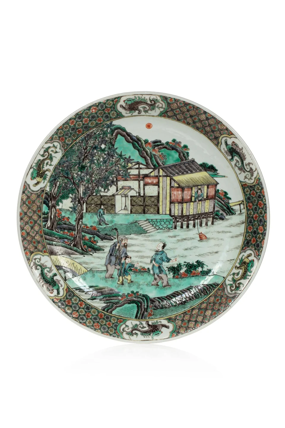 Plat circulaire en porcelaine - CHINE - XIXe siècle