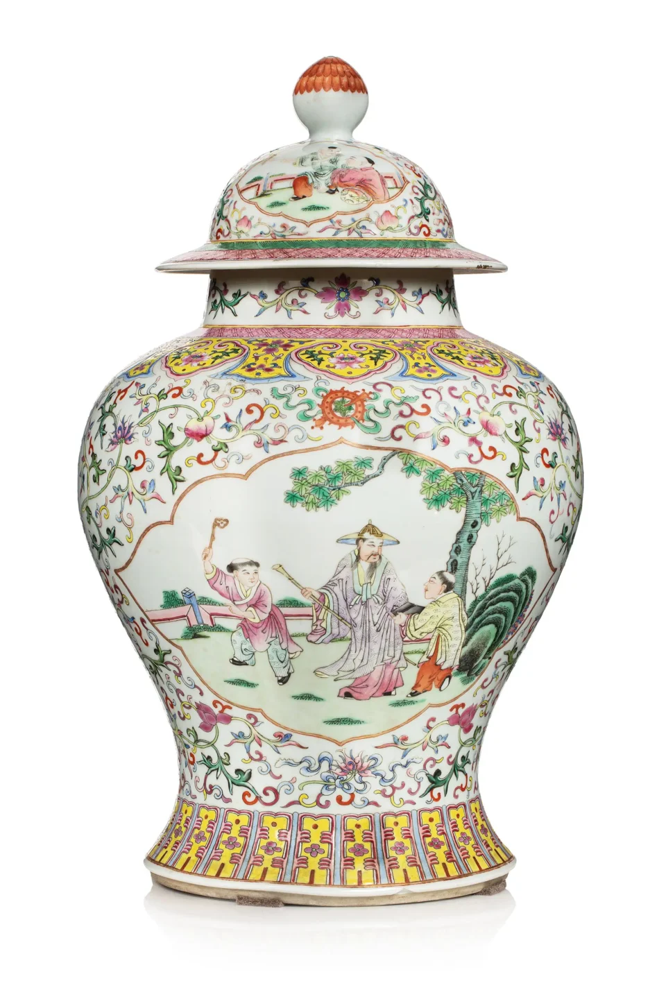 Potiche couverte en porcelaine - CHINE - XIXe siècle