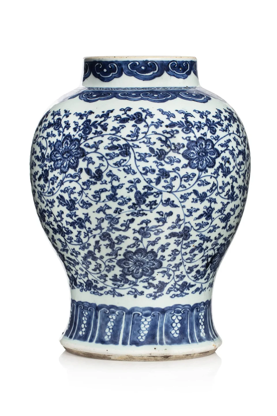 Jarre balustre en porcelaine bleu et blanc - CHINE - XVIIIe siècle