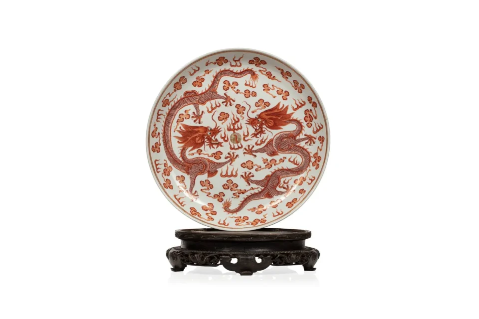 Plat circulaire en porcelaine - CHINE - XIXe siècle