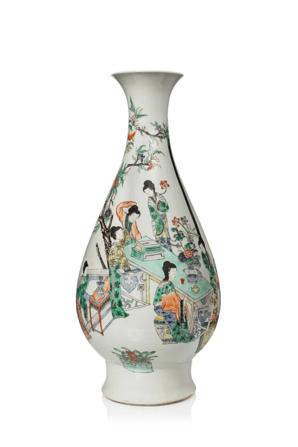 Vase en porcelaine de la famille verte - CHINE - XIXe siècle