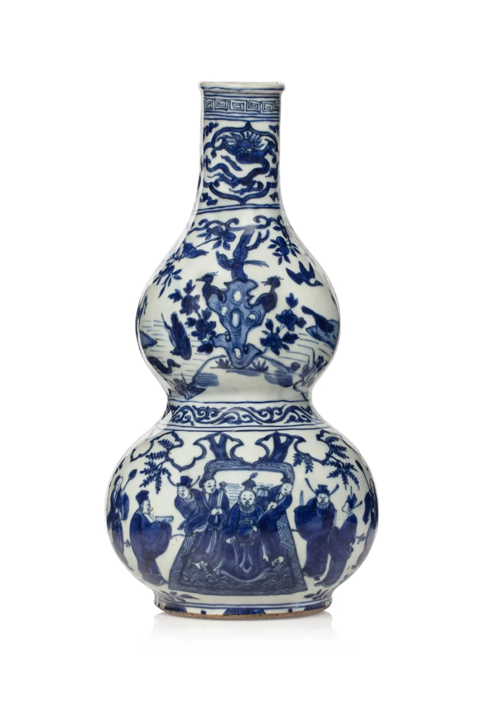 Vase d’applique double gourde en porcelaine - CHINE - XVI-XVIIe siècle