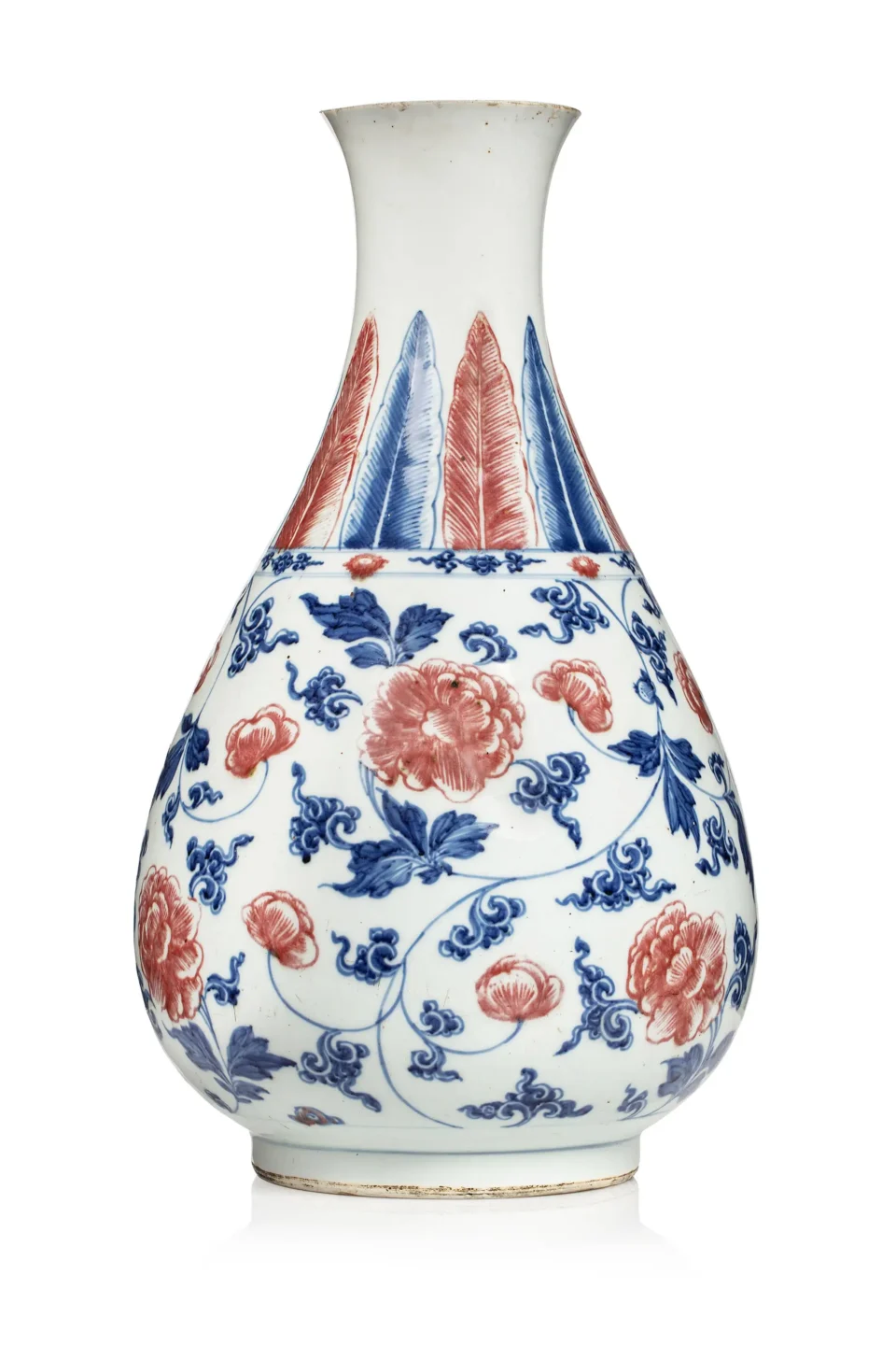 Vase aux pivoines en porcelaine, Yuhuchunping - CHINE - XVIIIe siècle