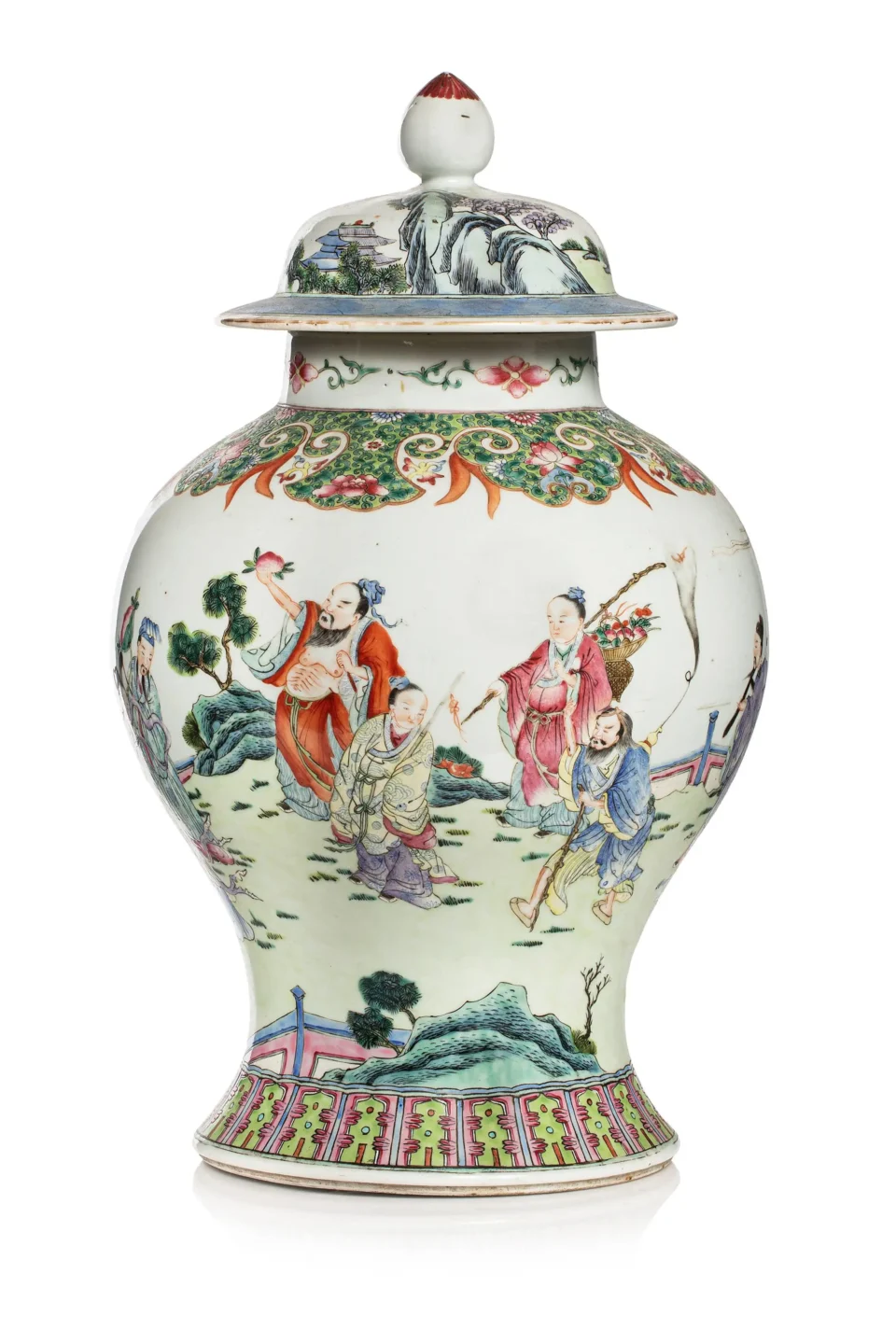 Potiche couverte en porcelaine - CHINE - XIXe siècle