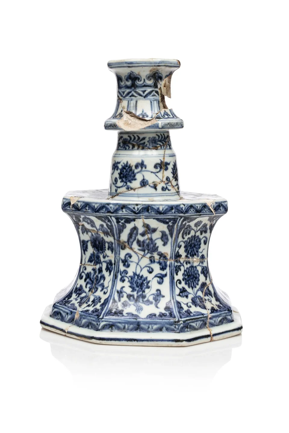 Rare chandelier en porcelaine « bleu et blanc » d’époque Xuande - CHINE - Dynastie Ming (1368-1644)