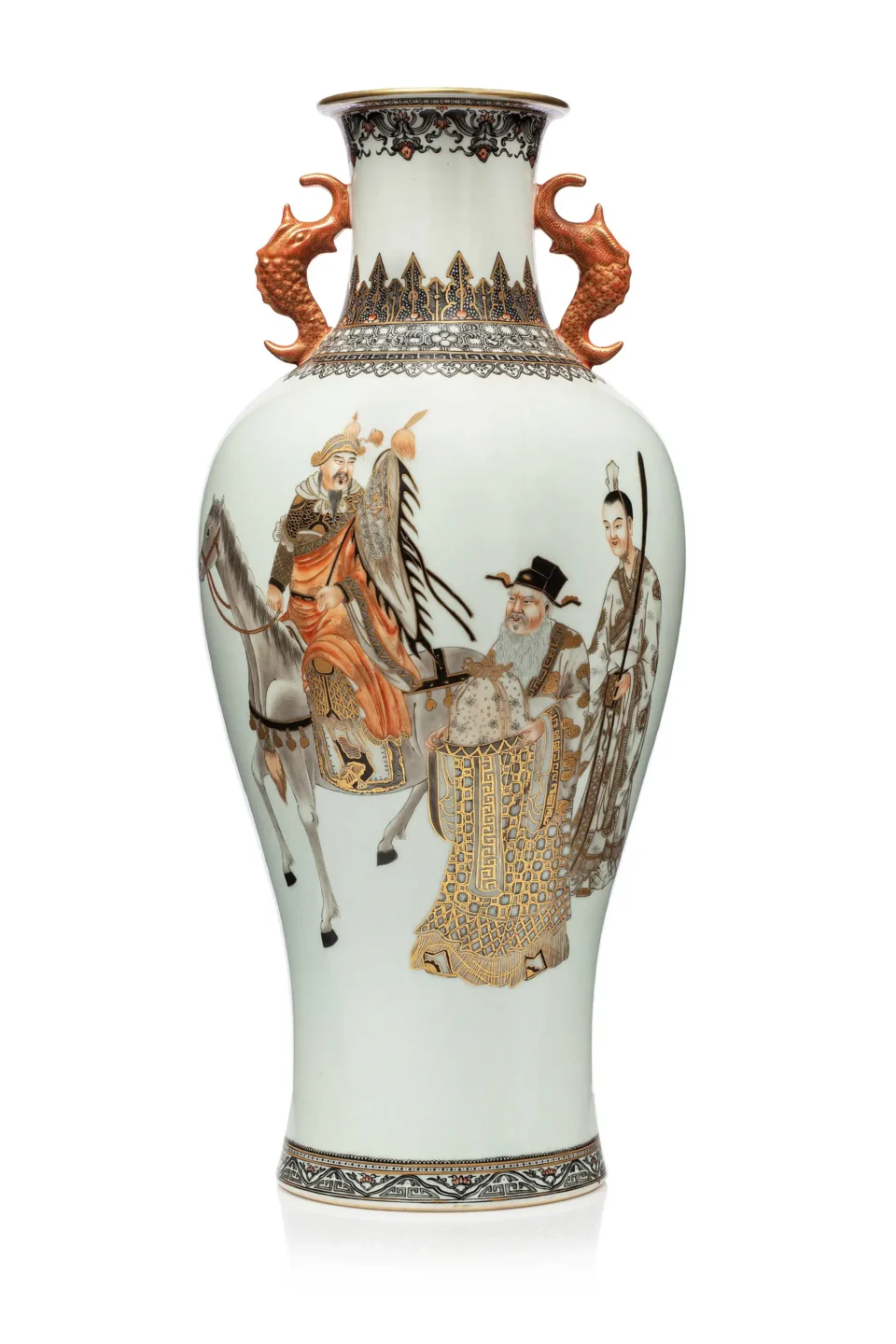 Porcelain baluster vase - CHINA - 20th century