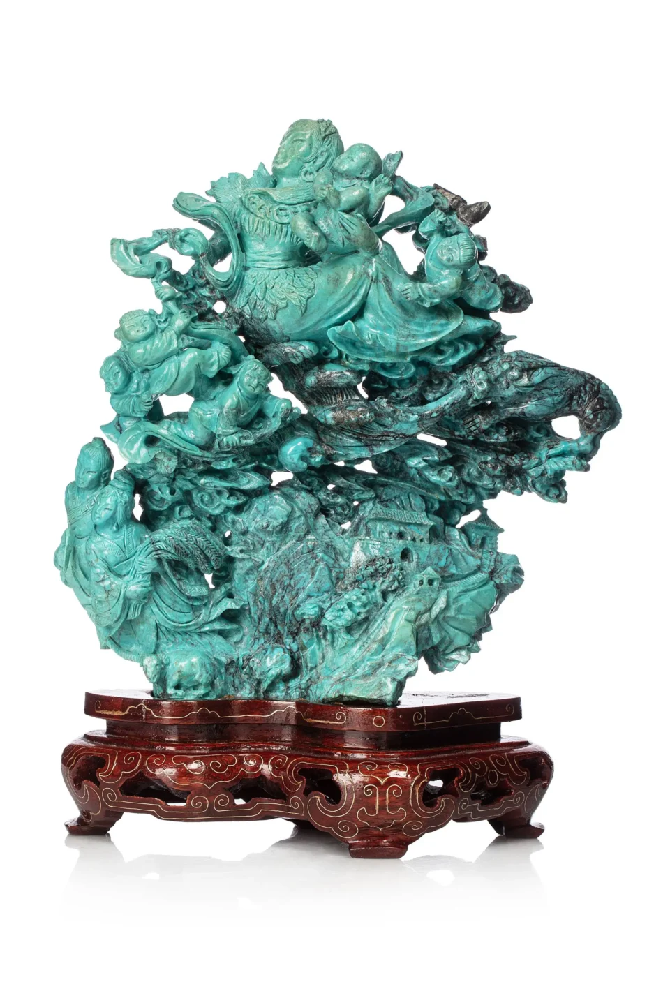 Large group in turquoise - CHINA - 20th century