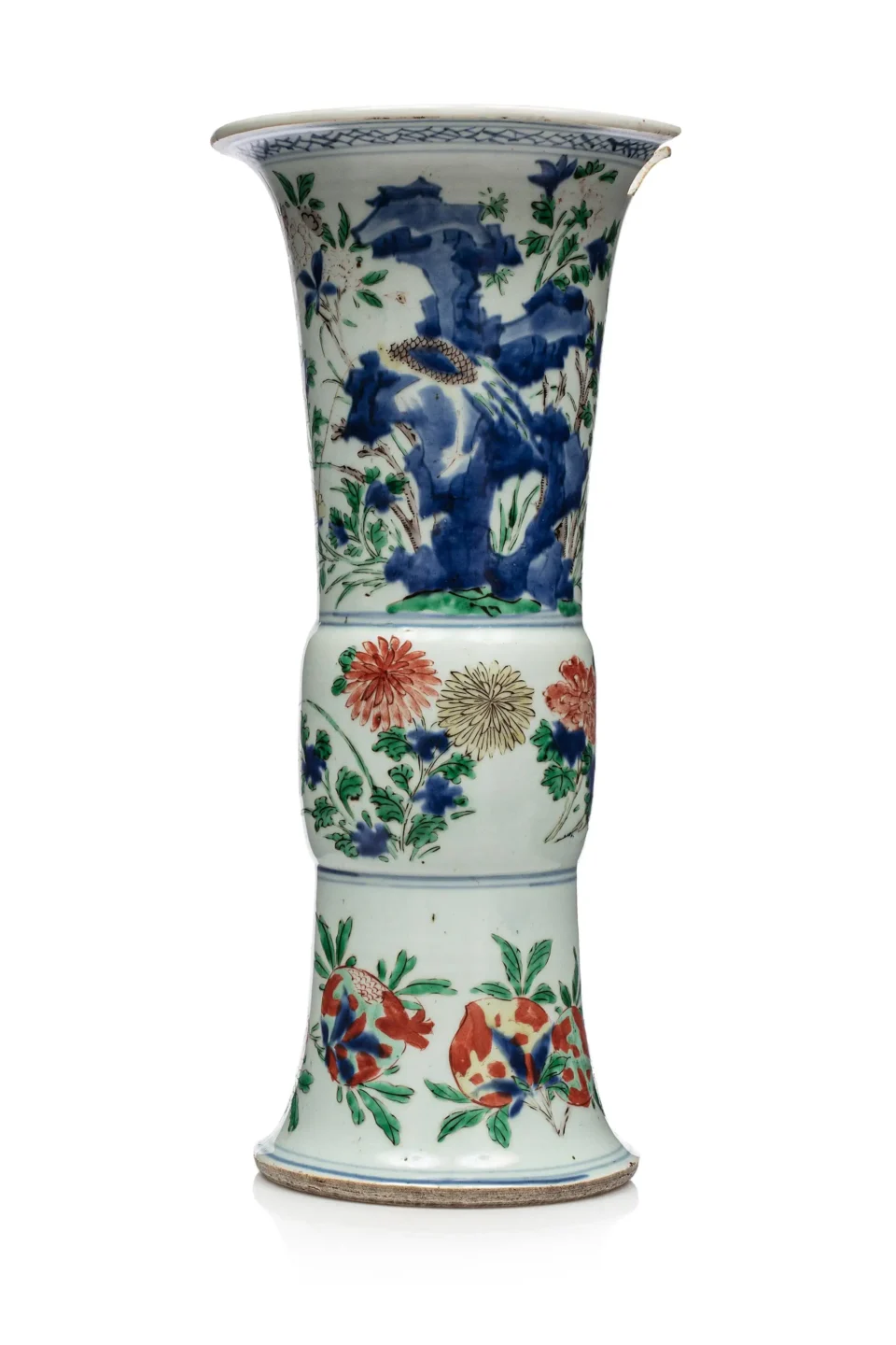 Vase en porcelaine de forme Gu - CHINE - XVIIe siècle