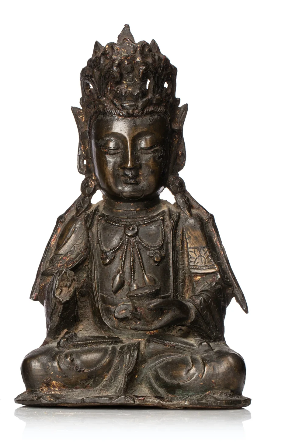 Statuette de Guanyin en bronze - CHINE - Dynastie Ming (1368-1644)