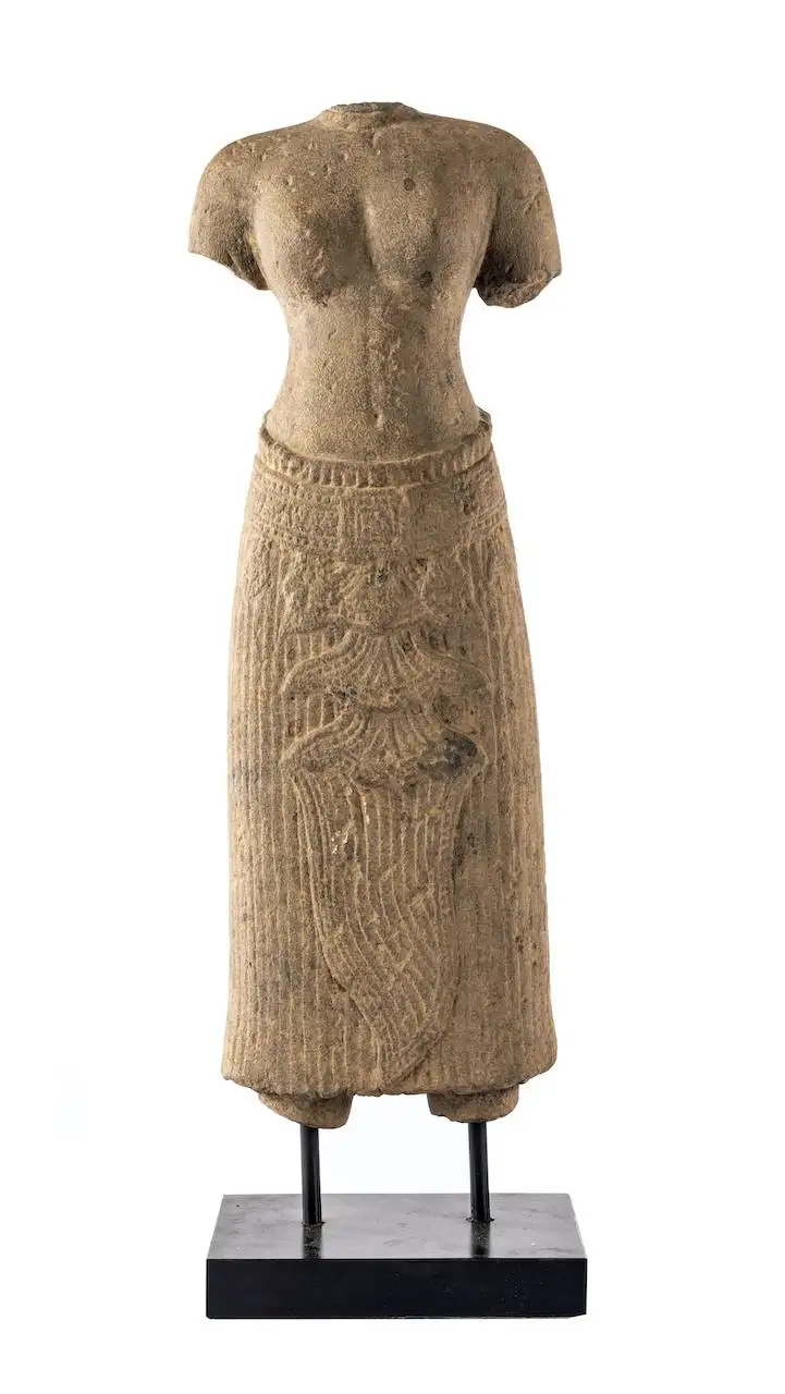 Stoneware torso of Uma - CAMBODIA - 13th century