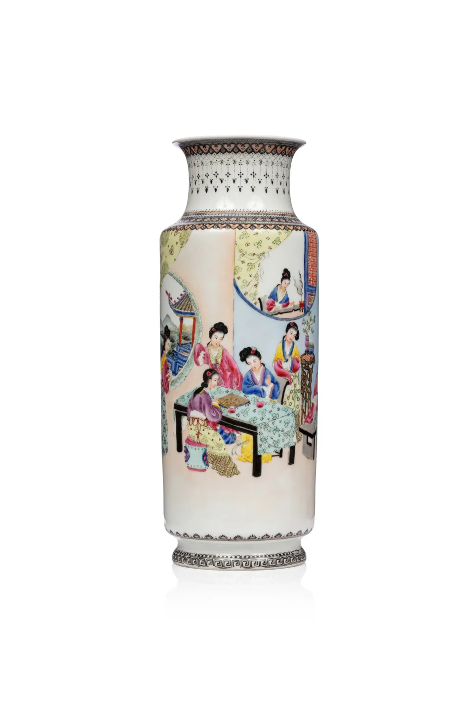 Vase rouleau en porcelaine - CHINE - XXe siècle