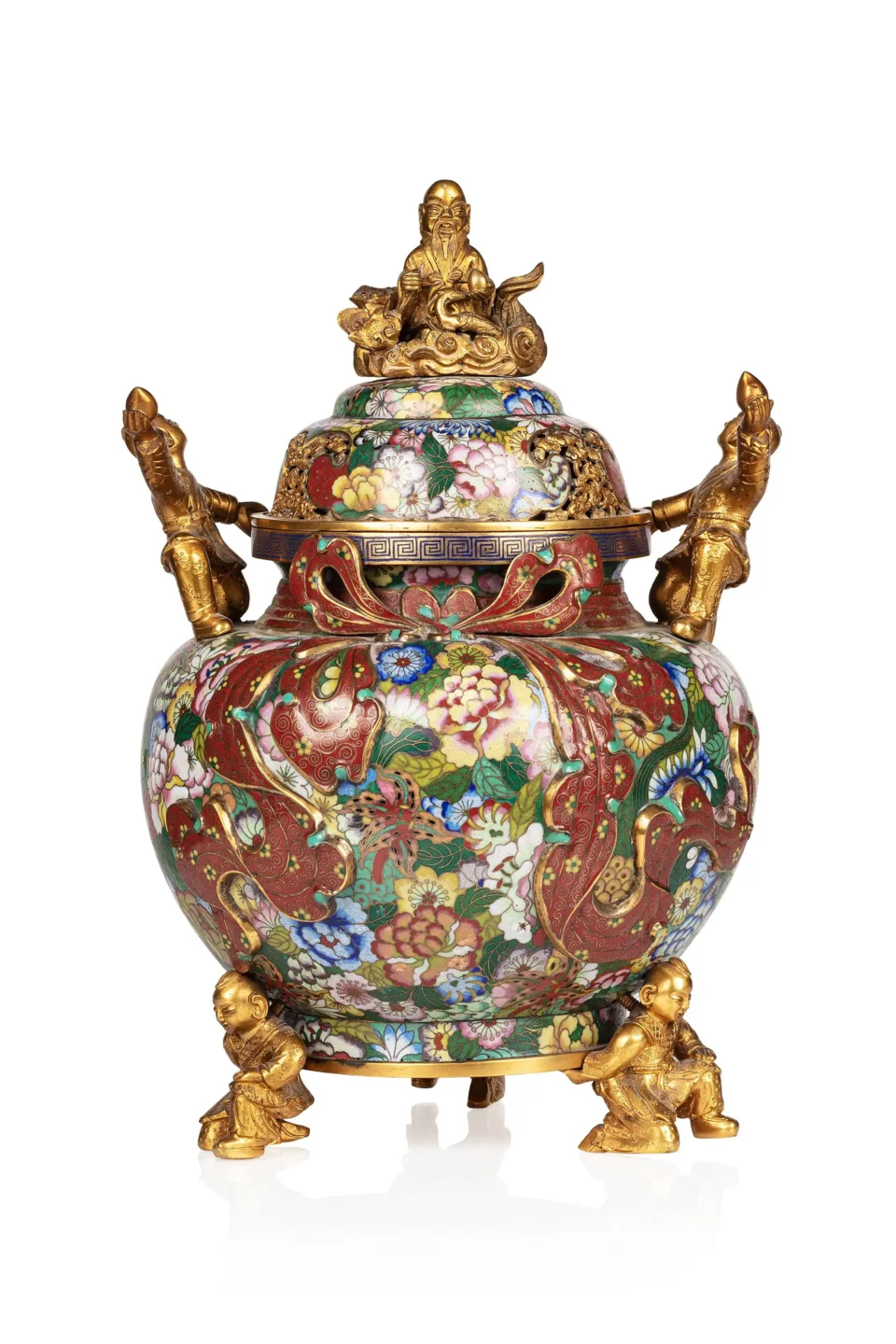 Brûle-parfum en émaux cloisonnés - CHINE - XIXe siècle