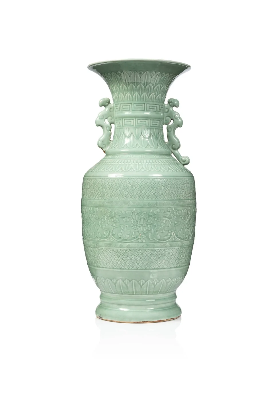 Large celadon porcelain vase - CHINA - QIANLONG period (1736-1795)