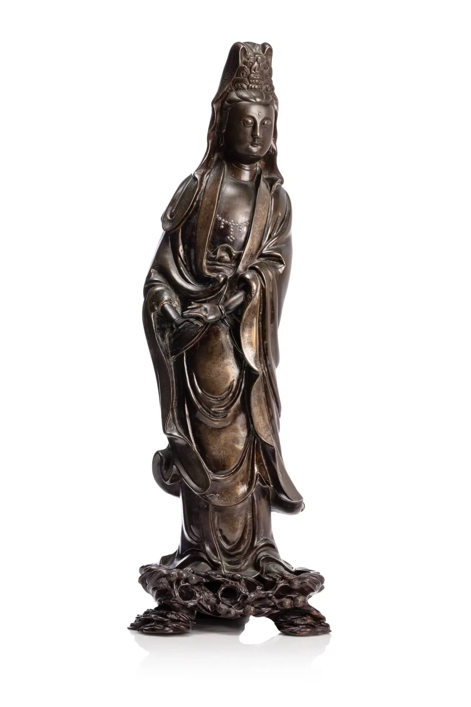 Importante Guanyin en bronze - CHINE - XVII-XVIIIe siècle