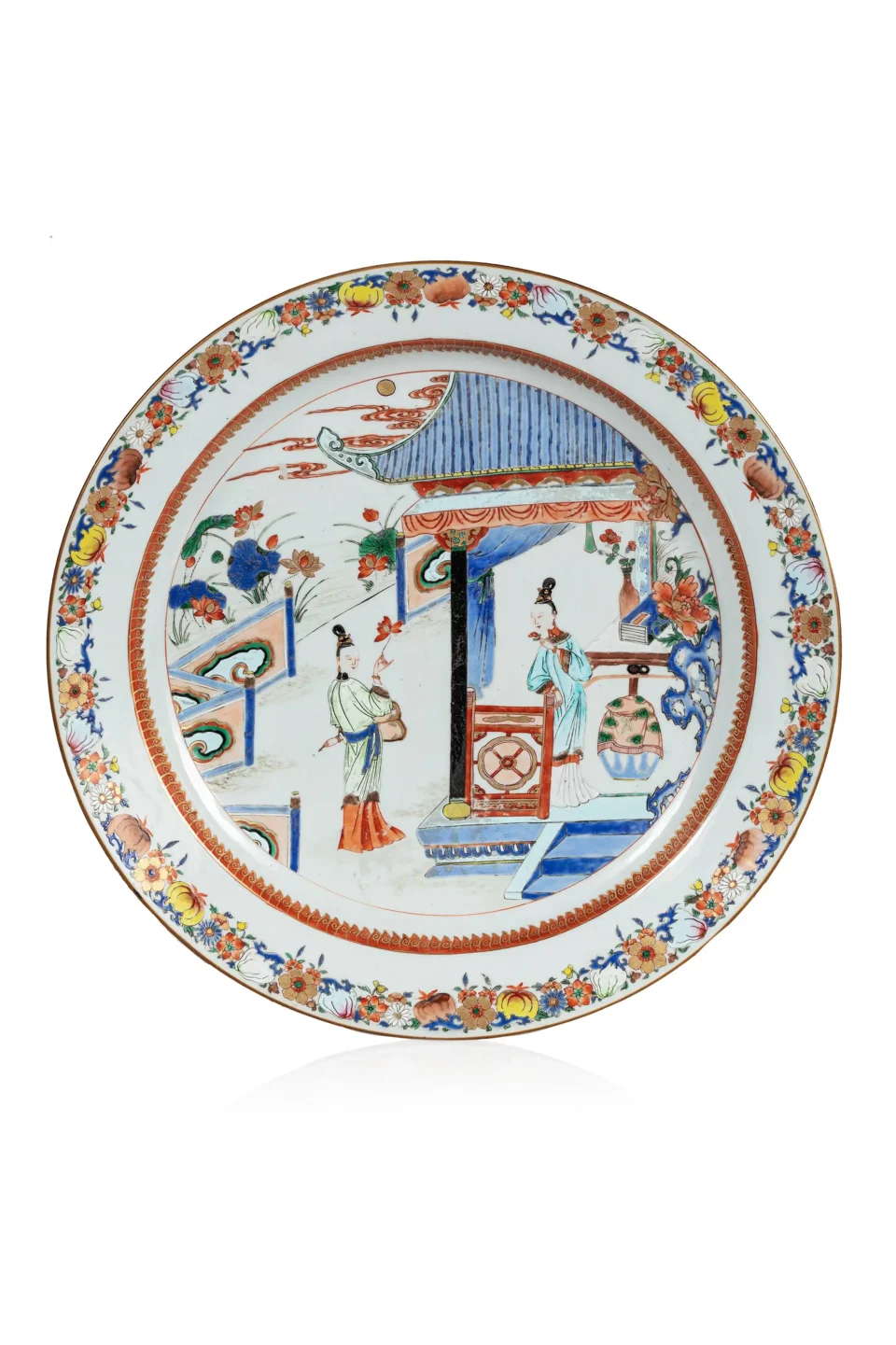 Grand plat en porcelaine - CHINE - XVIIIe siècle