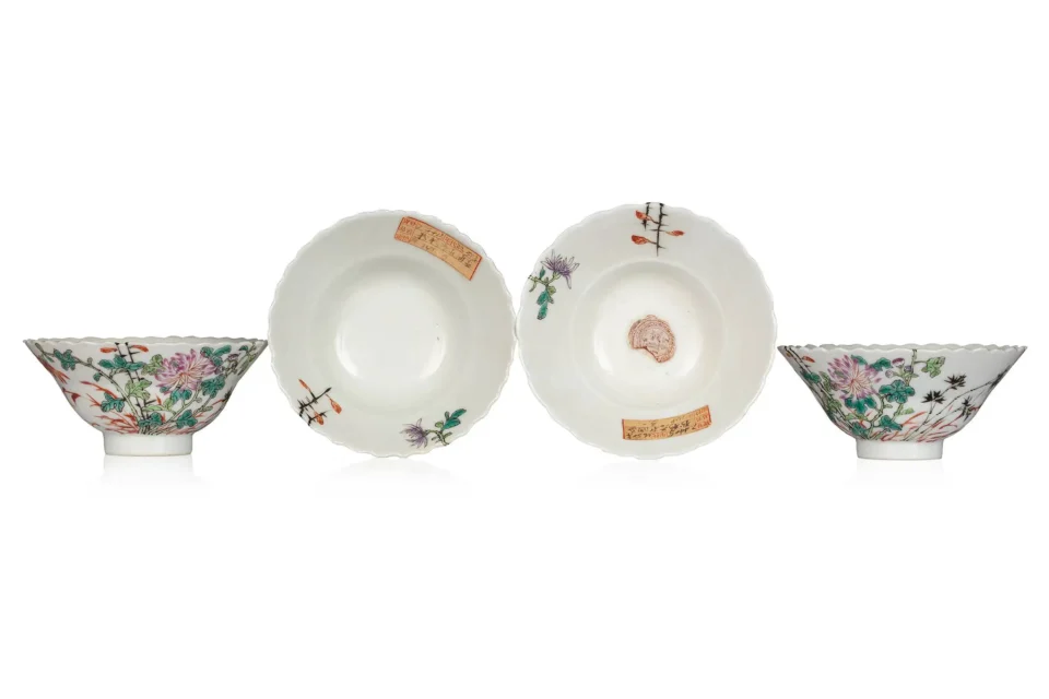 Quatre coupelles en porcelaine - CHINE - XIXe siècle