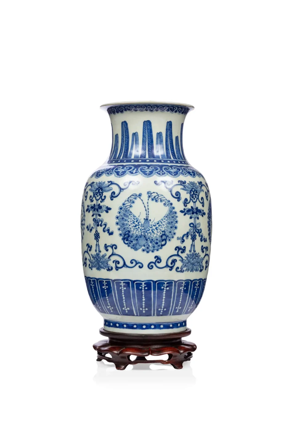 Vase en porcelaine bleu et blanc - CHINE - XIXe siècle