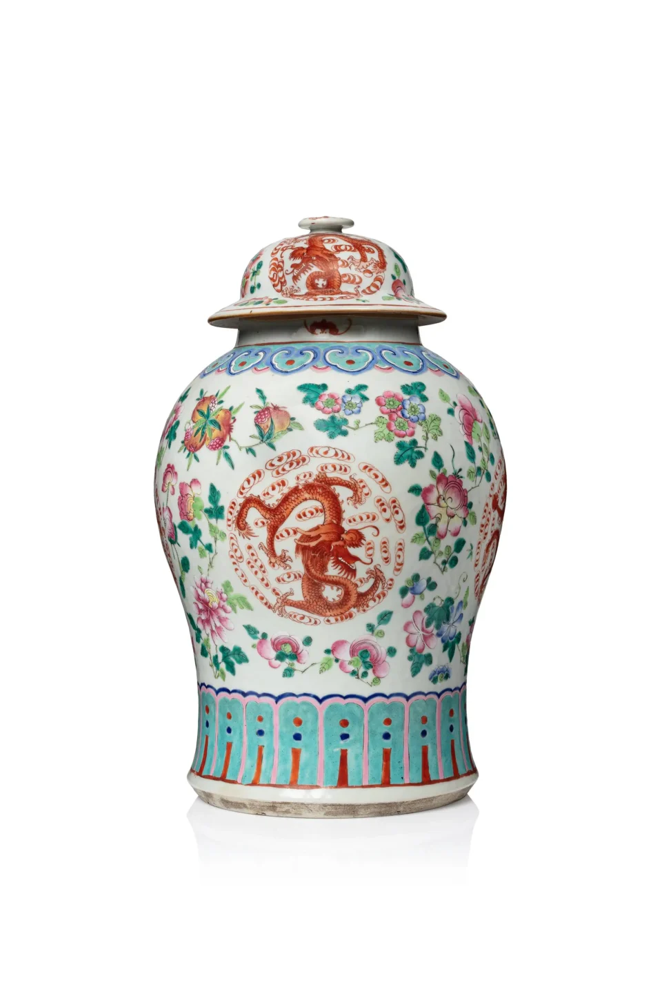 Potiche couverte en porcelaine - CHINE - XIXe siècle