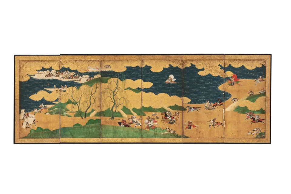 Six-leaf folding screen - JAPAN - 19th century