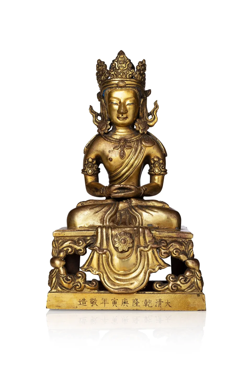 Amitayus in gilded bronze - CHINA - 18th century