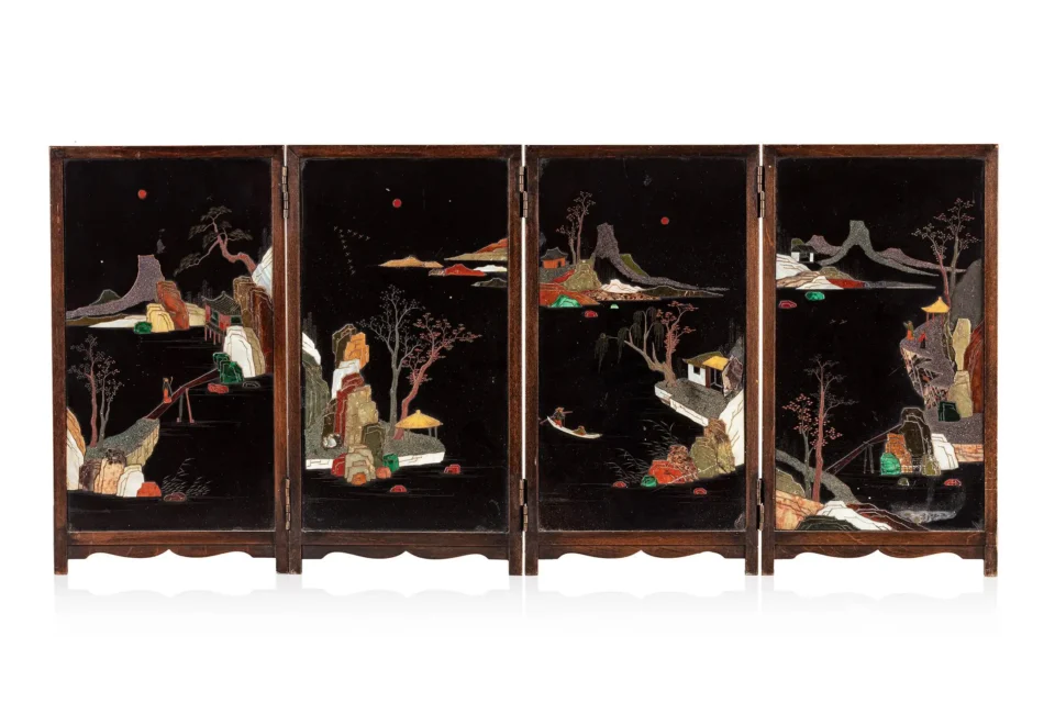 Four-leaf table screen - CHINA - KANGXI period (1662-1722 / XVII-XVIIIth century )