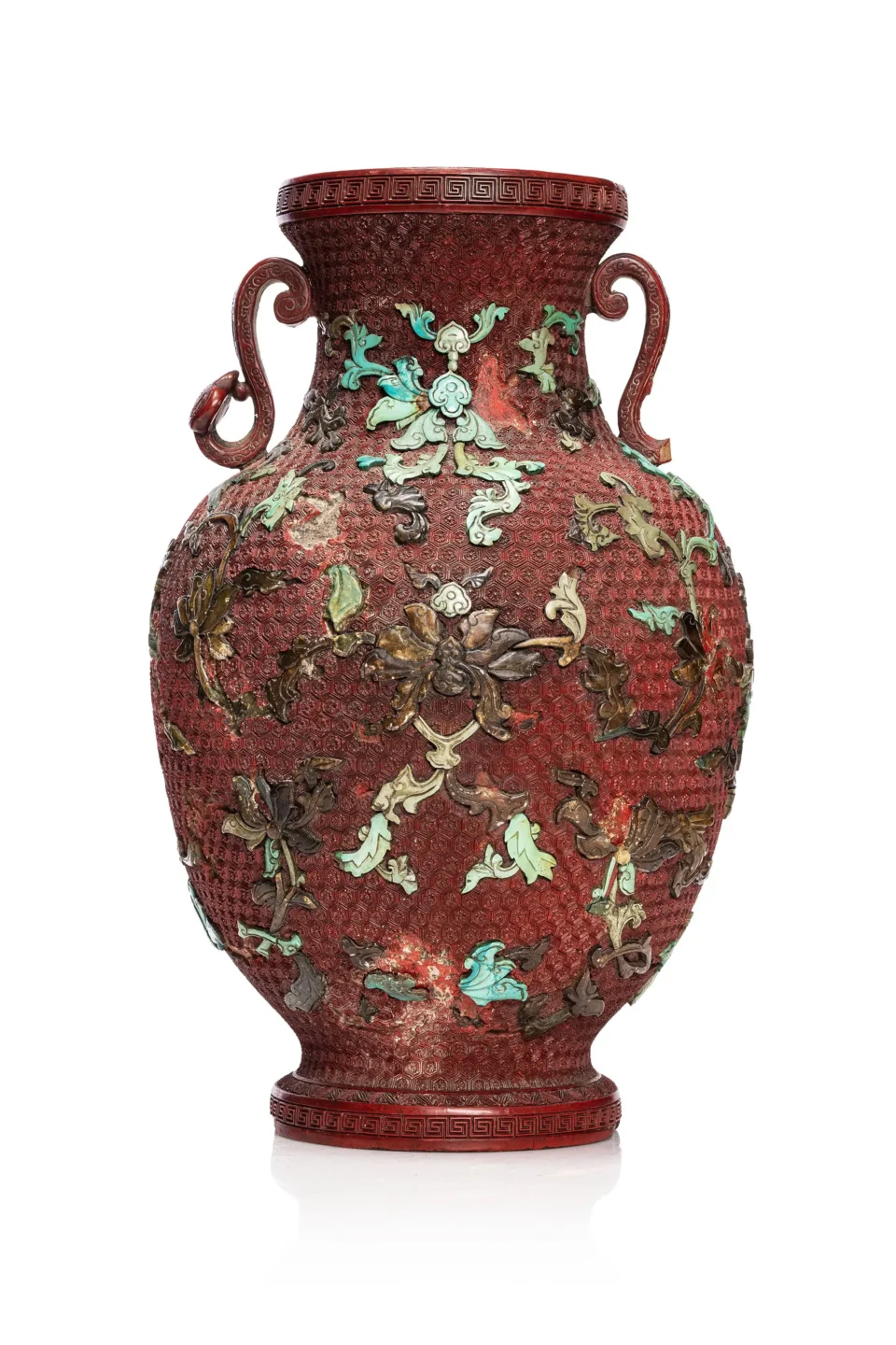 Vase en laque cinabre - CHINE - XVIIIe siècle